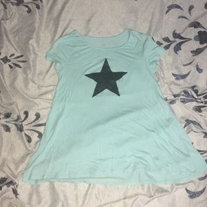 Light blue with glitter star shirt
